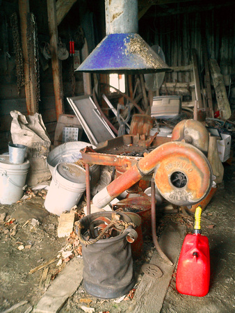blacksmith forge and junk art