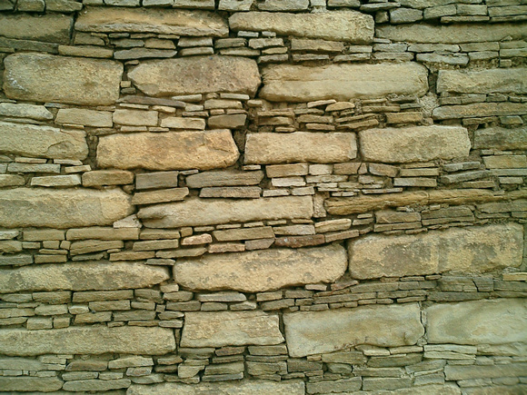 hand laid stone wall at Anasazi ruins